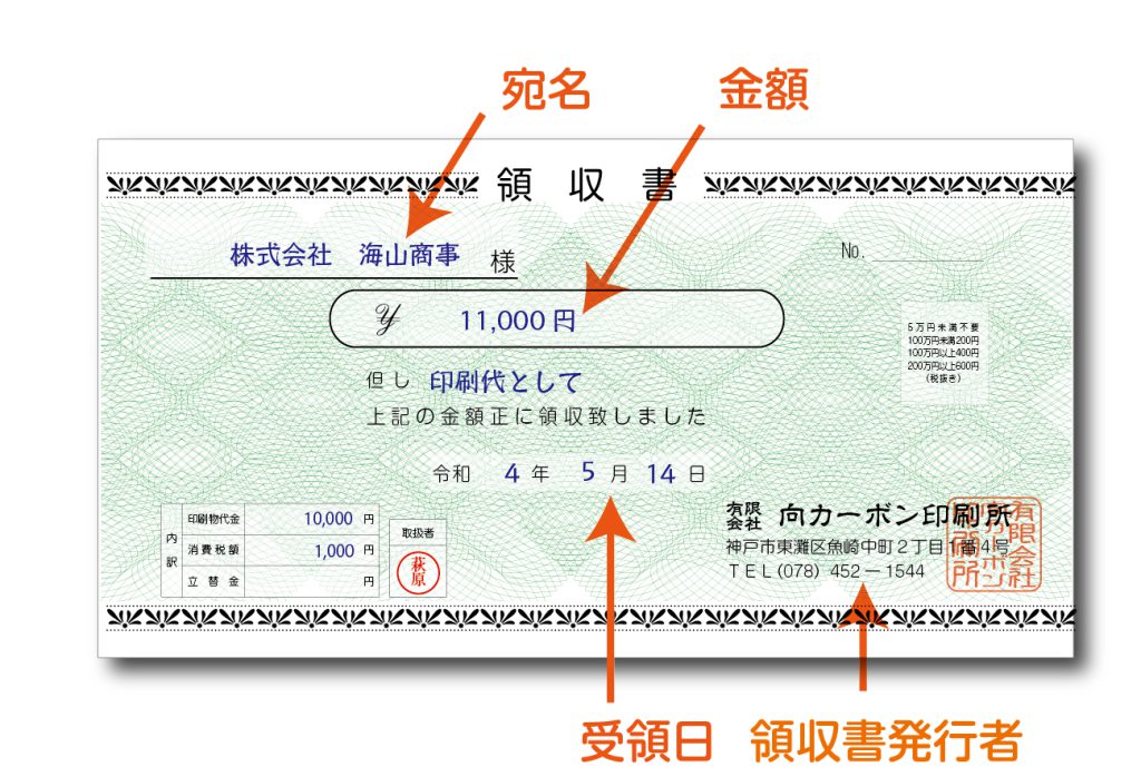 領収書の役割について｜伝票印刷のらくらく伝票印刷